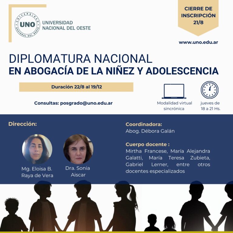 Diplomatura Nacional en abogacía de la Niñez y Adolescencia – 2024 ...